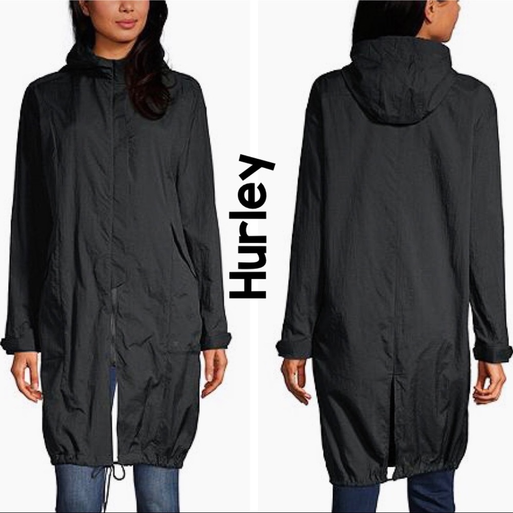 Hurley Long Packable Shell Jacket Sz L